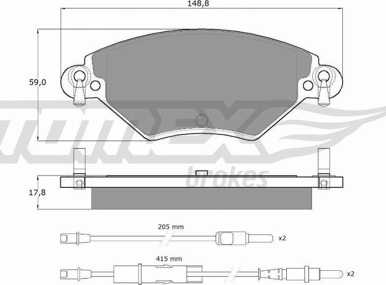 TOMEX brakes TX 13-31 - Гальмівні колодки, дискові гальма autozip.com.ua
