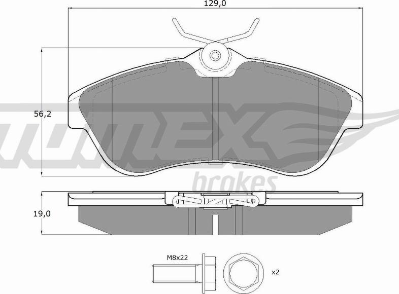 TOMEX brakes TX 13-29 - Гальмівні колодки, дискові гальма autozip.com.ua