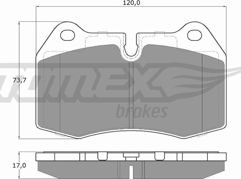 TOMEX brakes TX 13-24 - Гальмівні колодки, дискові гальма autozip.com.ua