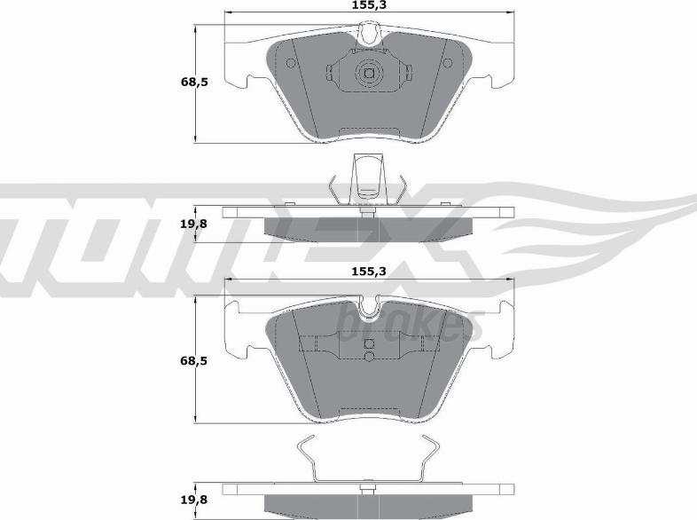 TOMEX brakes TX 13-25 - Гальмівні колодки, дискові гальма autozip.com.ua