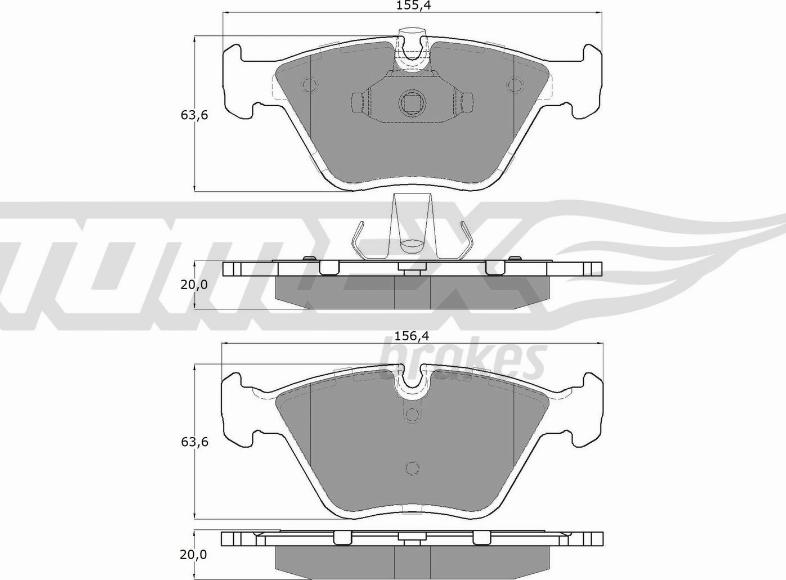 TOMEX brakes TX 13-20 - Гальмівні колодки, дискові гальма autozip.com.ua