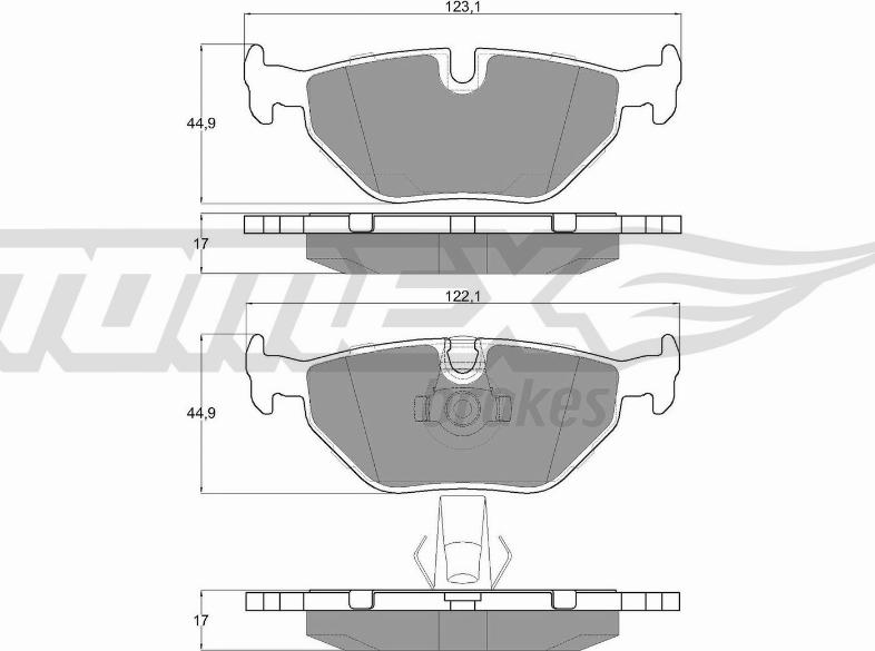TOMEX brakes TX 13-21 - Гальмівні колодки, дискові гальма autozip.com.ua