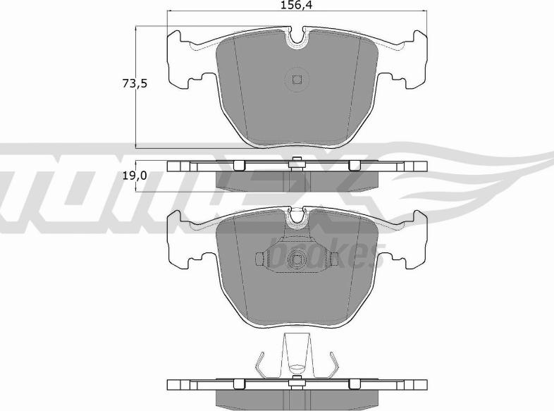 TOMEX brakes TX 13-23 - Гальмівні колодки, дискові гальма autozip.com.ua