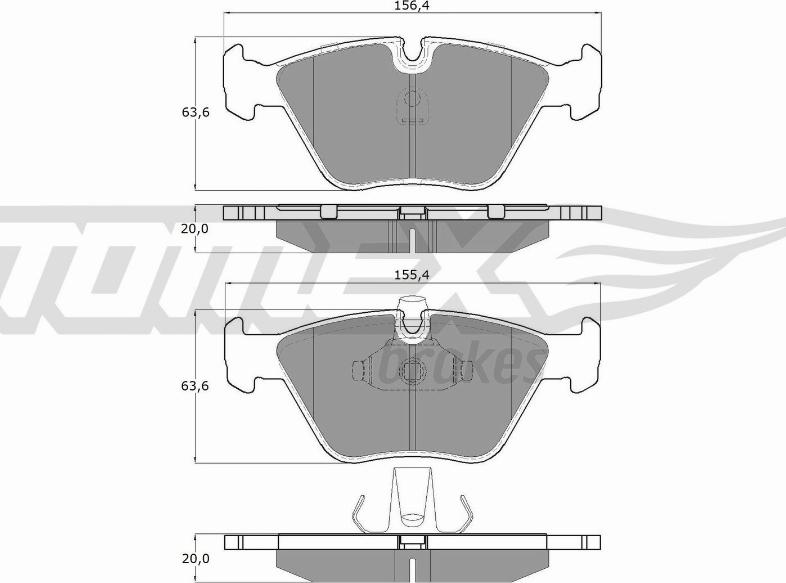 TOMEX brakes TX 13-22 - Гальмівні колодки, дискові гальма autozip.com.ua