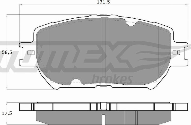 TOMEX brakes TX 13-70 - Гальмівні колодки, дискові гальма autozip.com.ua