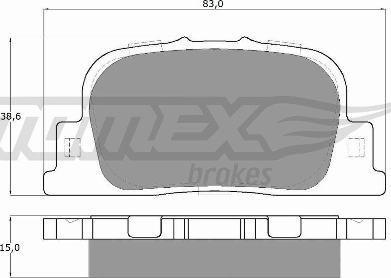 TOMEX brakes TX 13-71 - Гальмівні колодки, дискові гальма autozip.com.ua