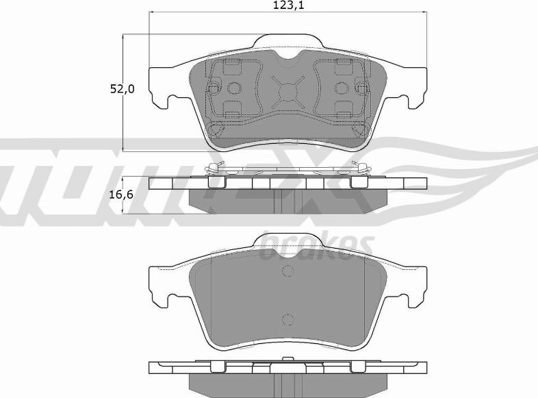 TOMEX brakes TX 12-95 - Гальмівні колодки, дискові гальма autozip.com.ua