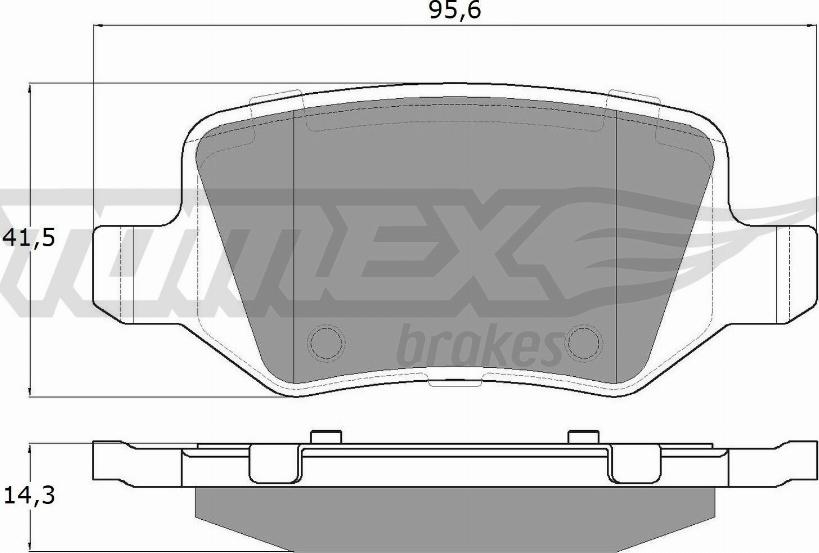 TOMEX brakes TX 12-90 - Гальмівні колодки, дискові гальма autozip.com.ua