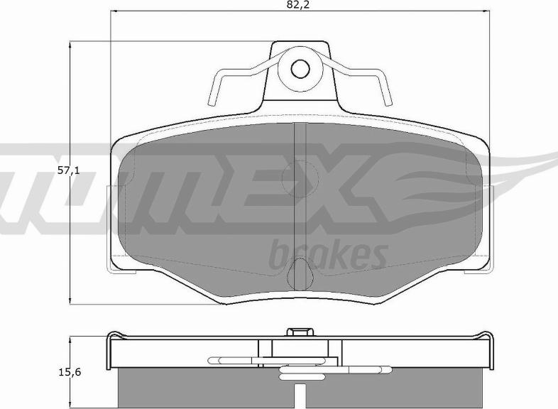 TOMEX brakes TX 12-93 - Гальмівні колодки, дискові гальма autozip.com.ua