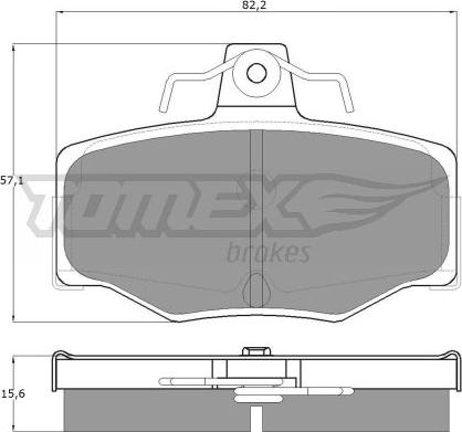 TOMEX brakes TX 12-93 - Гальмівні колодки, дискові гальма autozip.com.ua