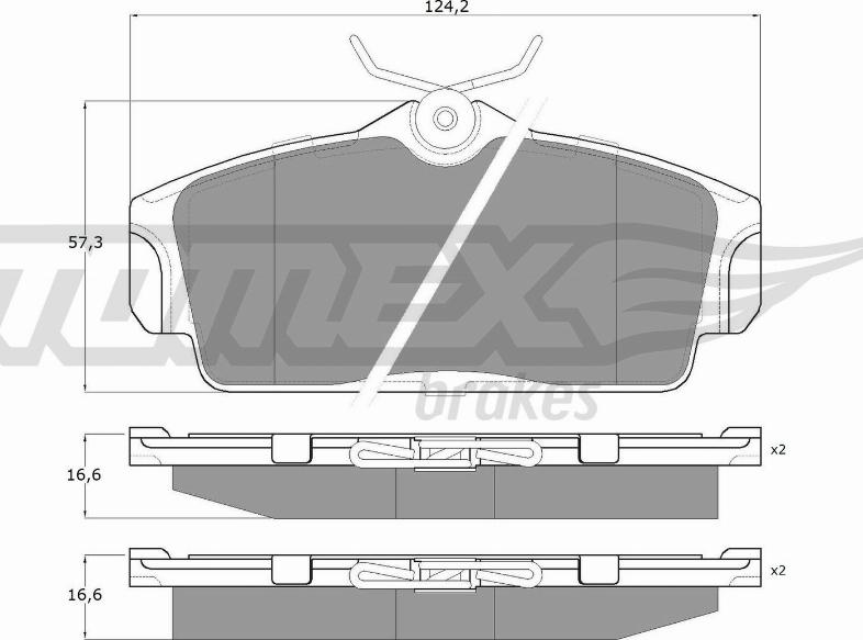 TOMEX brakes TX 12-92 - Гальмівні колодки, дискові гальма autozip.com.ua