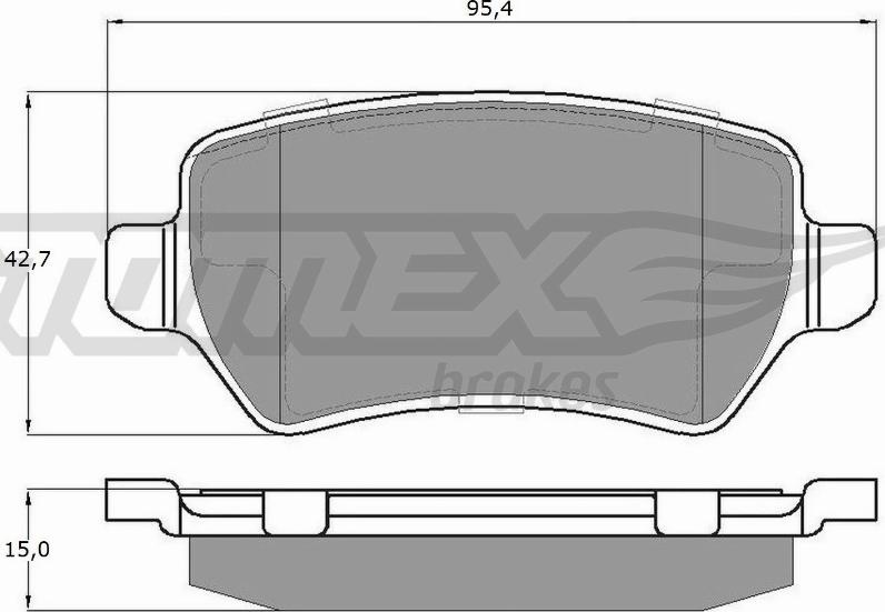 TOMEX brakes TX 12-971 - Гальмівні колодки, дискові гальма autozip.com.ua
