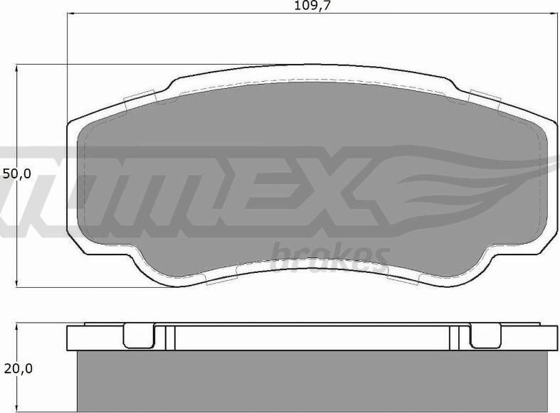 TOMEX brakes TX 12-46 - Гальмівні колодки, дискові гальма autozip.com.ua