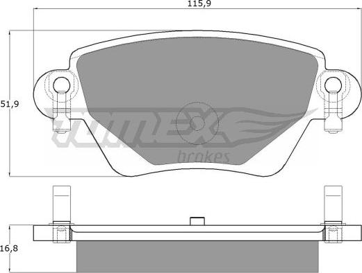 TOMEX brakes TX 12-59 - Гальмівні колодки, дискові гальма autozip.com.ua