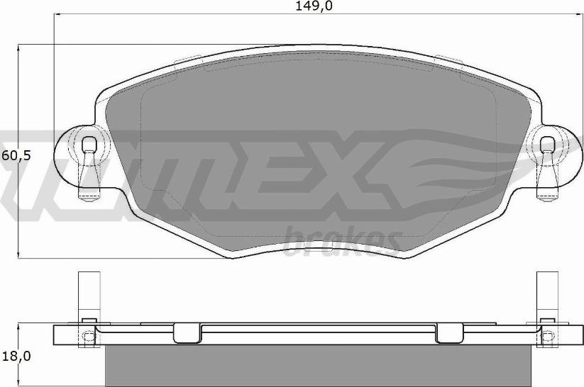 TOMEX brakes TX 12-58 - Гальмівні колодки, дискові гальма autozip.com.ua