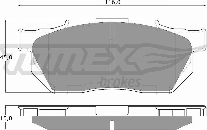 TOMEX brakes TX 12-64 - Гальмівні колодки, дискові гальма autozip.com.ua