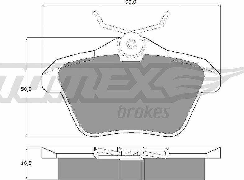 TOMEX brakes TX 12-68 - Гальмівні колодки, дискові гальма autozip.com.ua