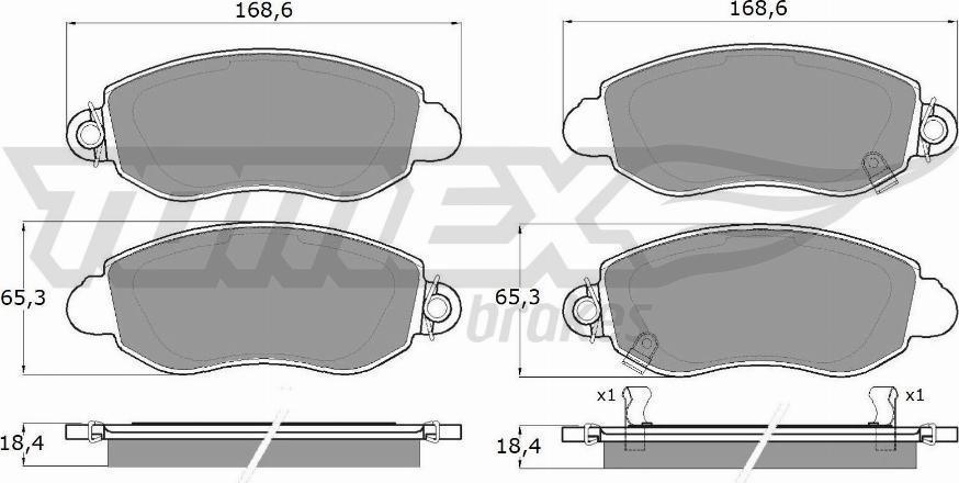 TOMEX brakes TX 12-62 - Гальмівні колодки, дискові гальма autozip.com.ua