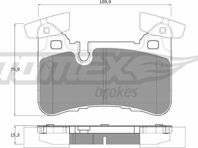 TOMEX brakes TX 12-67 - Гальмівні колодки, дискові гальма autozip.com.ua