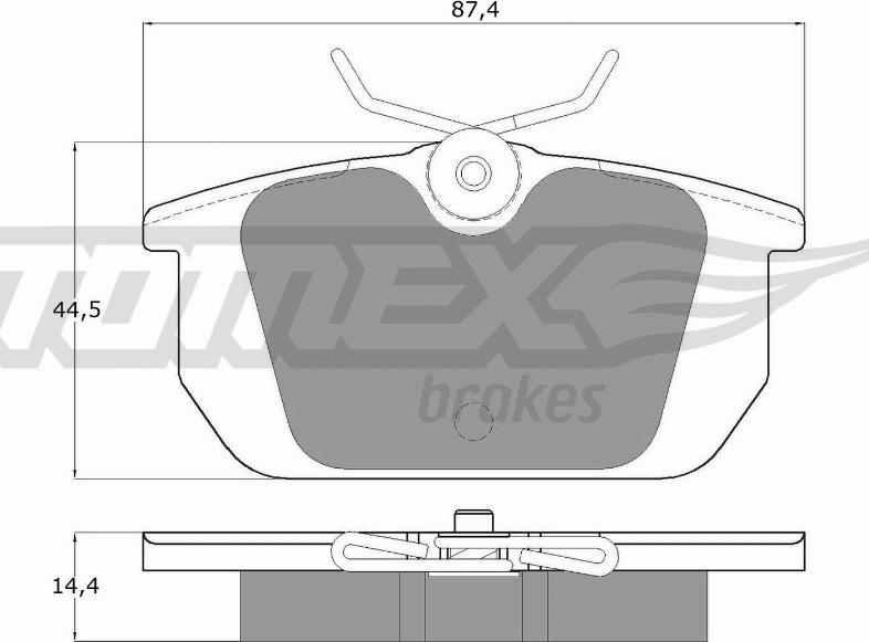 TOMEX brakes TX 12-01 - Гальмівні колодки, дискові гальма autozip.com.ua