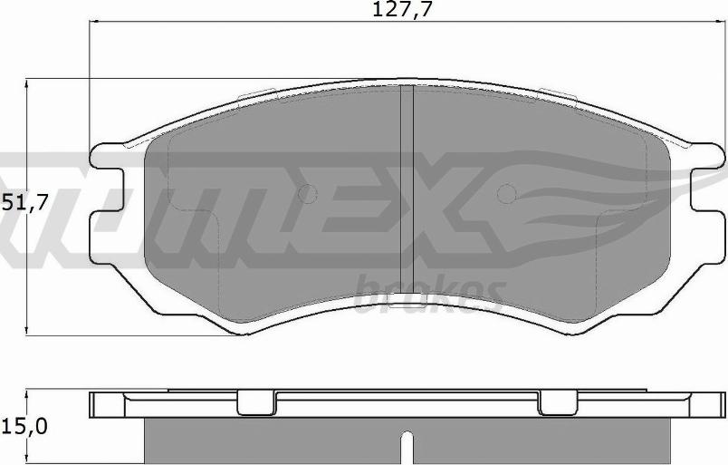 TOMEX brakes TX 12-02 - Гальмівні колодки, дискові гальма autozip.com.ua