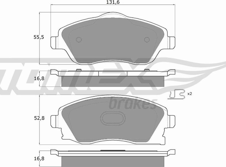 TOMEX brakes TX 12-19 - Гальмівні колодки, дискові гальма autozip.com.ua