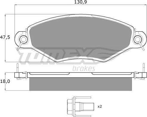 TOMEX brakes TX 12-15 - Гальмівні колодки, дискові гальма autozip.com.ua