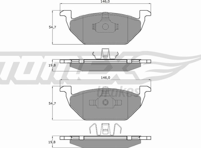 TOMEX brakes TX 12-10 - Гальмівні колодки, дискові гальма autozip.com.ua