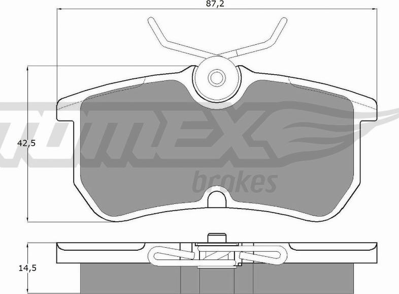 TOMEX brakes TX 12-18 - Гальмівні колодки, дискові гальма autozip.com.ua