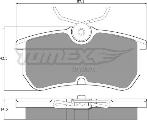 TOMEX brakes TX 12-18 - Гальмівні колодки, дискові гальма autozip.com.ua