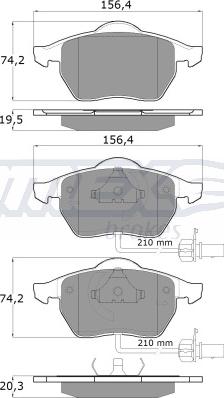 TOMEX brakes TX 12-13 - Гальмівні колодки, дискові гальма autozip.com.ua