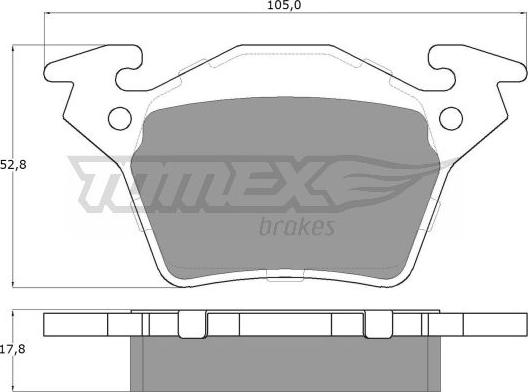 TOMEX brakes TX 12-89 - Гальмівні колодки, дискові гальма autozip.com.ua