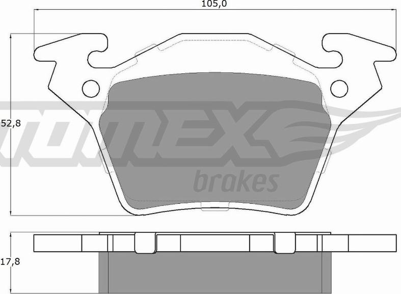 TOMEX brakes TX 12-89 - Гальмівні колодки, дискові гальма autozip.com.ua
