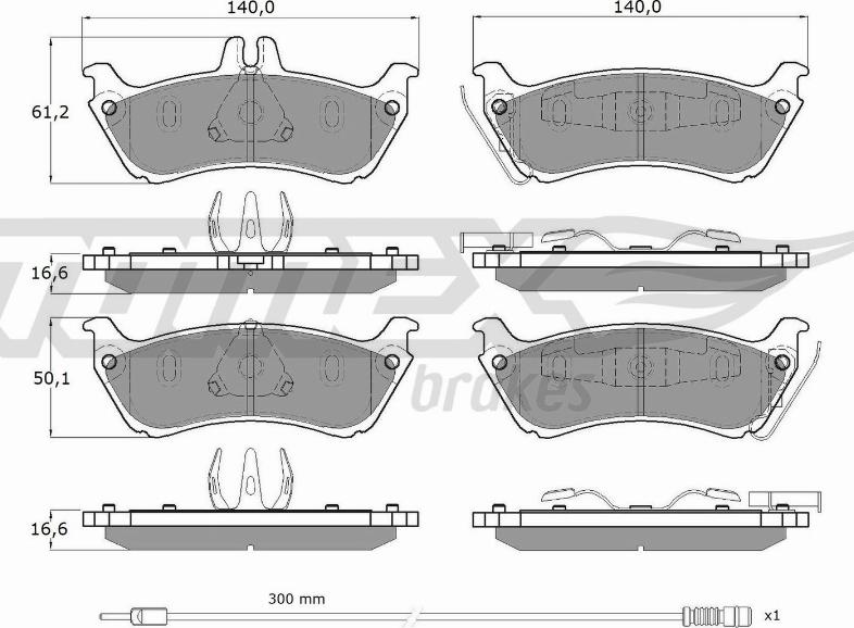 TOMEX brakes TX 12-85 - Гальмівні колодки, дискові гальма autozip.com.ua