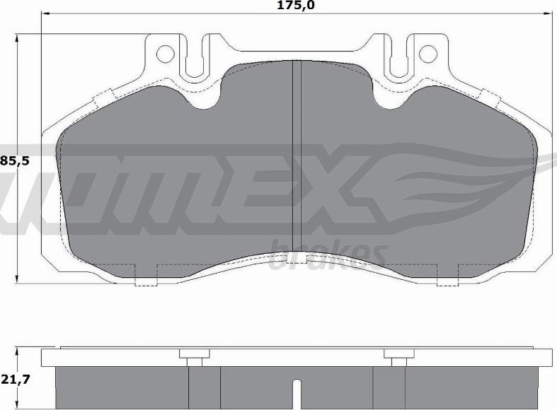TOMEX brakes TX 12-88 - Гальмівні колодки, дискові гальма autozip.com.ua