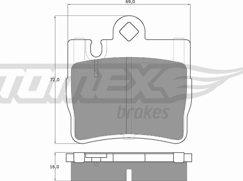 TOMEX brakes TX 12-87 - Гальмівні колодки, дискові гальма autozip.com.ua