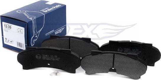 TOMEX brakes TX 12-39 - Гальмівні колодки, дискові гальма autozip.com.ua