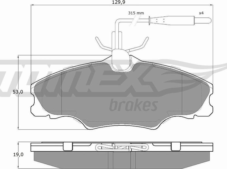 TOMEX brakes TX 12-31 - Гальмівні колодки, дискові гальма autozip.com.ua
