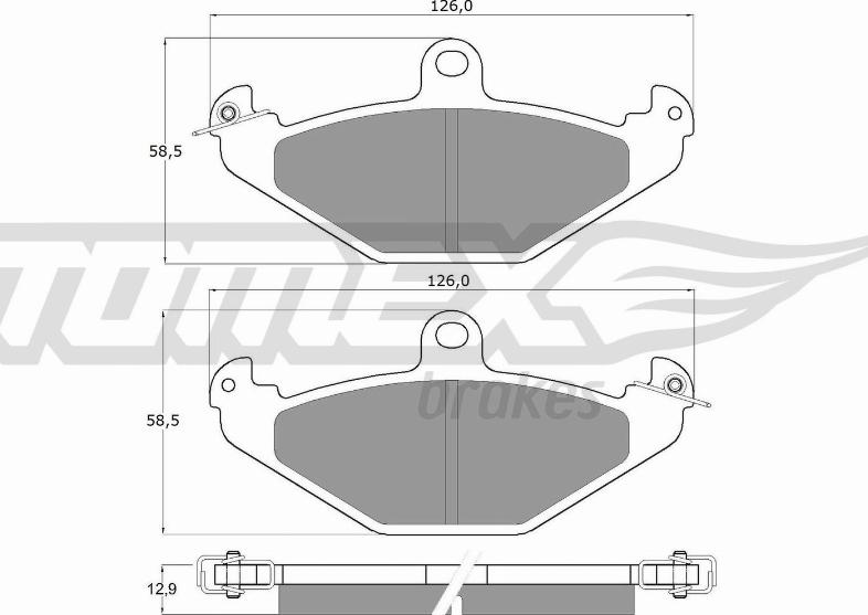 TOMEX brakes TX 12-371 - Гальмівні колодки, дискові гальма autozip.com.ua