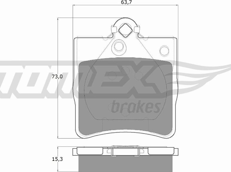 TOMEX brakes TX 12-29 - Гальмівні колодки, дискові гальма autozip.com.ua