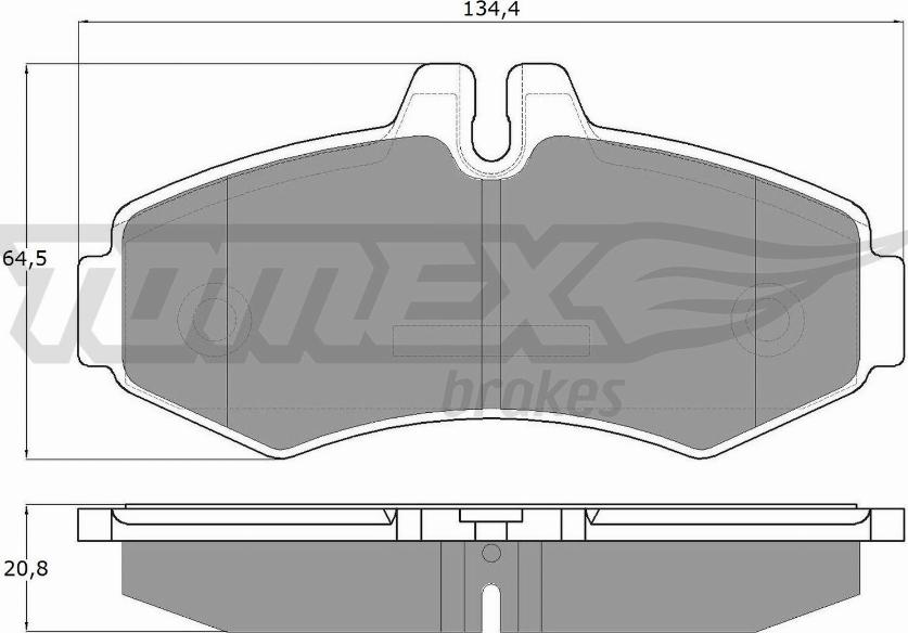 TOMEX brakes TX 12-23 - Гальмівні колодки, дискові гальма autozip.com.ua