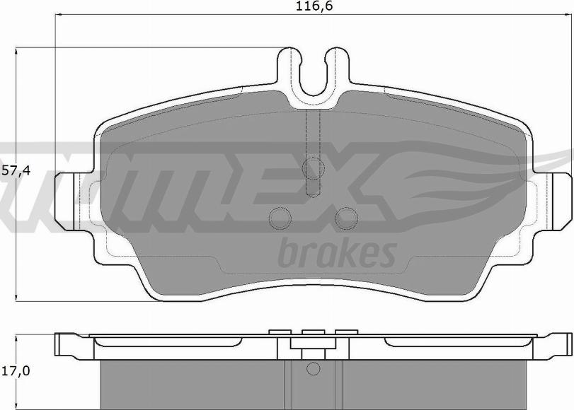 TOMEX brakes TX 12-75 - Гальмівні колодки, дискові гальма autozip.com.ua