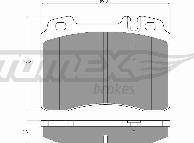 TOMEX brakes TX 12-71 - Гальмівні колодки, дискові гальма autozip.com.ua