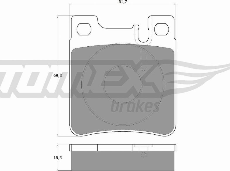 TOMEX brakes TX 12-73 - Гальмівні колодки, дискові гальма autozip.com.ua