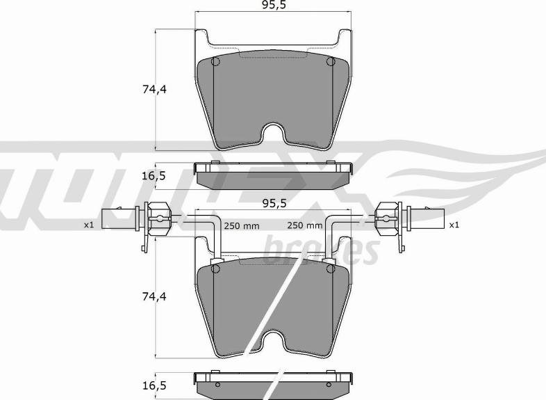 TOMEX brakes TX 17-99 - Гальмівні колодки, дискові гальма autozip.com.ua