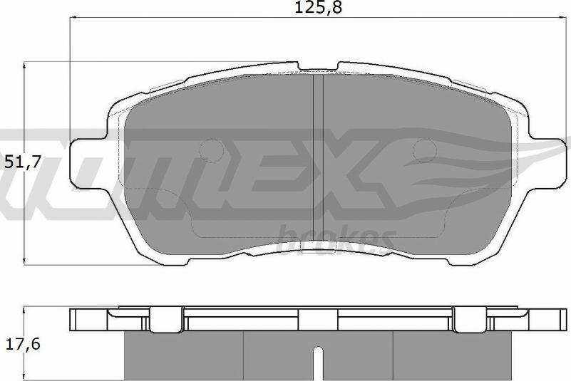 TOMEX brakes TX 17-95 - Гальмівні колодки, дискові гальма autozip.com.ua