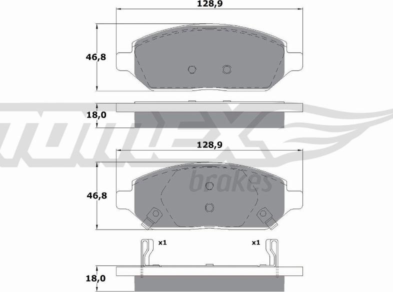 TOMEX brakes TX 17-90 - Гальмівні колодки, дискові гальма autozip.com.ua