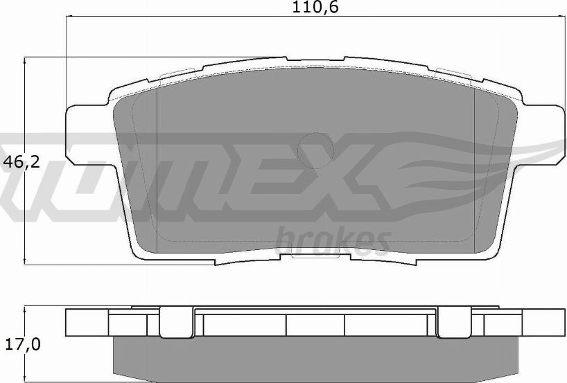 TOMEX brakes TX 17-43 - Гальмівні колодки, дискові гальма autozip.com.ua