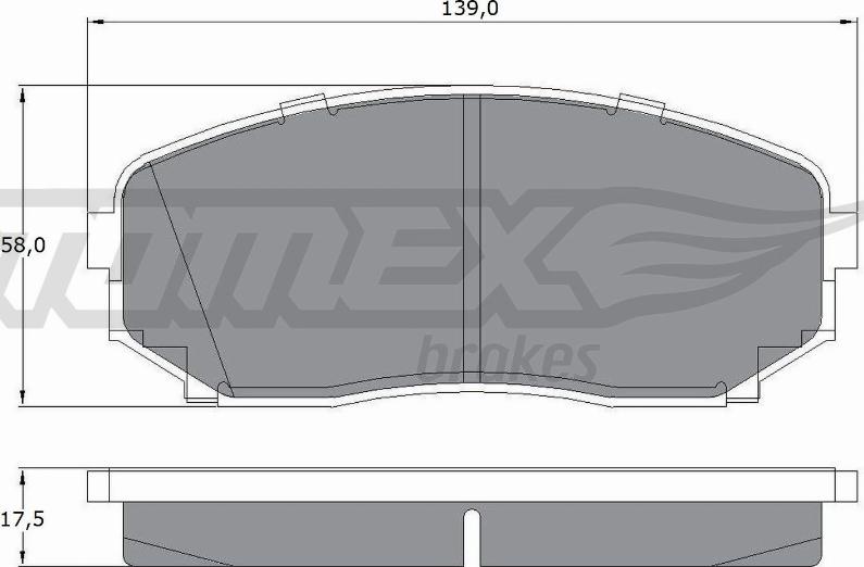 TOMEX brakes TX 17-42 - Гальмівні колодки, дискові гальма autozip.com.ua