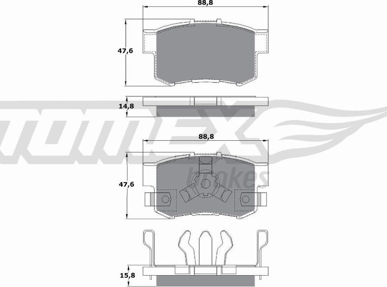 TOMEX brakes TX 17-53 - Гальмівні колодки, дискові гальма autozip.com.ua